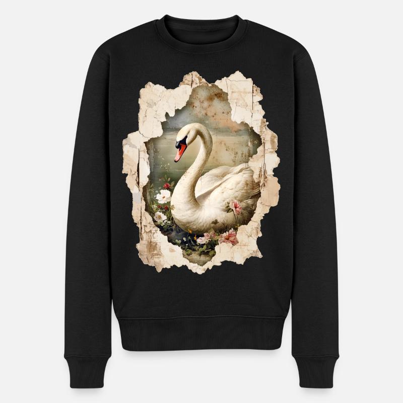 cygne - Pull Premium bio Homme - noir