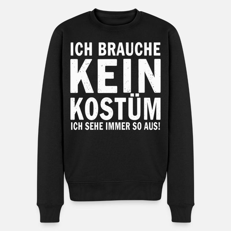 Karneval Fasching Fasnet Kostüm - Männer Premium Bio Pullover - Schwarz