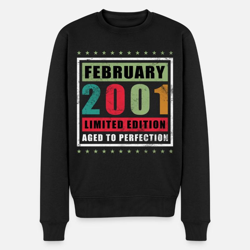 Février 2001 Jubilé février 2001 Février - Pull Premium bio Homme - noir