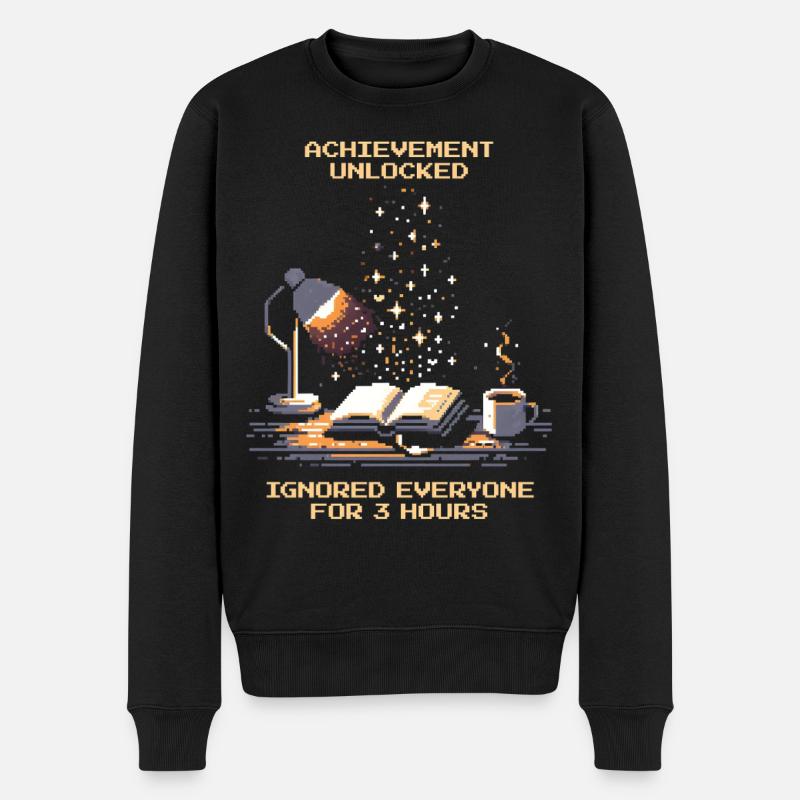 Erfolg freigeschaltet | Lesen Bücher Nerd - Männer Premium Bio Pullover - Schwarz