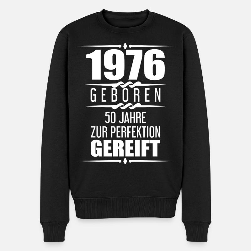 1976 50e anniversaire en disant cadeau du 50e anniversaire - Pull Premium bio Homme - noir