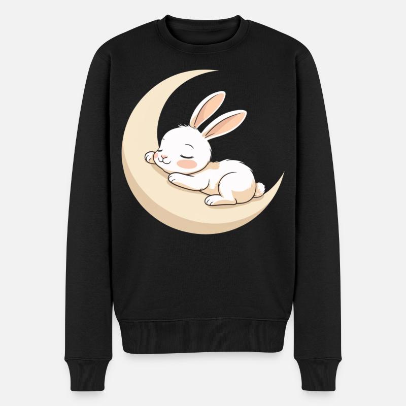 Rêve de lapin lunaire - Pull Premium bio Homme - noir