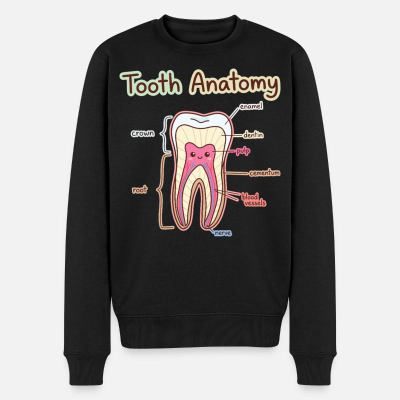 Dentiste assistant dentaire en anatomie dentaire - Pull Premium bio Homme - noir