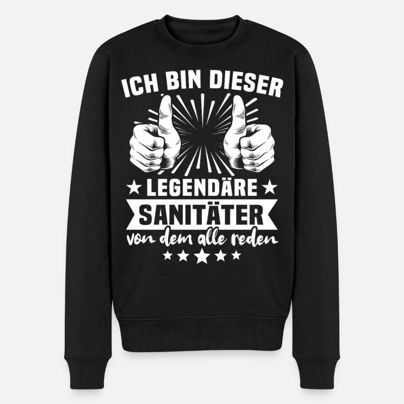 Légende des ambulanciers - Pull Premium bio Homme - noir