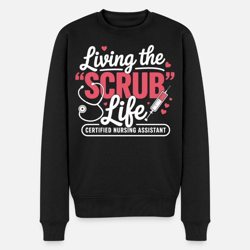 Living the Scrub Life - Männer Premium Bio Pullover - Schwarz