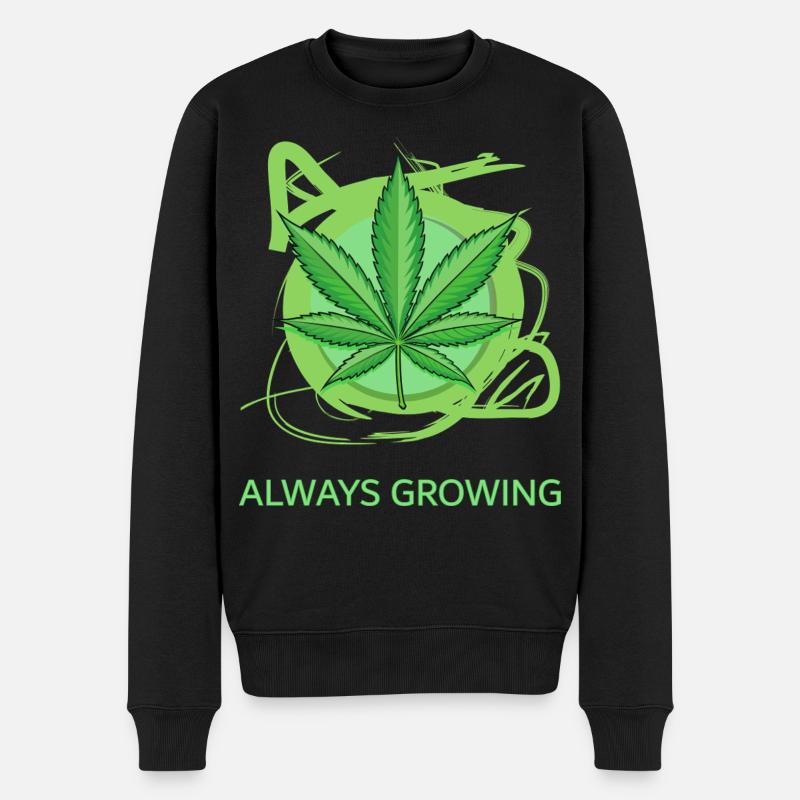 Always Growing - Männer Premium Bio Pullover - Schwarz