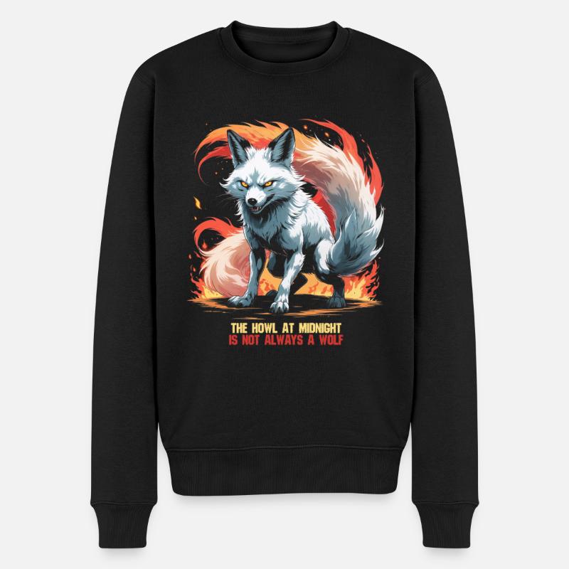 Créatures mythologiques kitsune - Pull Premium bio Homme - noir