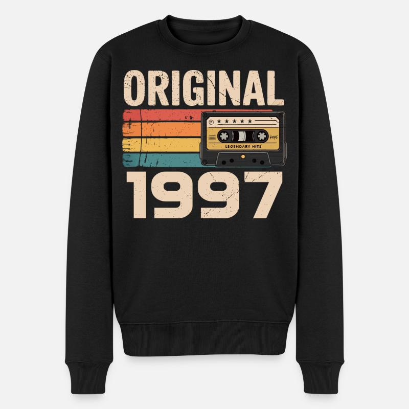 Originales 1997er Retro-Jubiläum 1997 - Männer Premium Bio Pullover - Schwarz