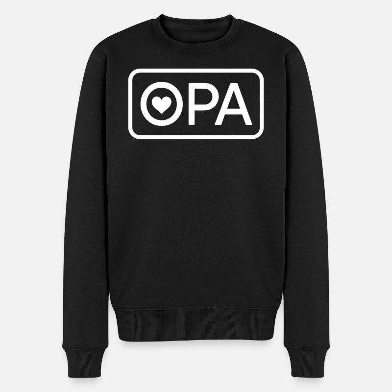 OPA 2026 Stolzer Großvater Ankündigung - Männer Premium Bio Pullover - Schwarz