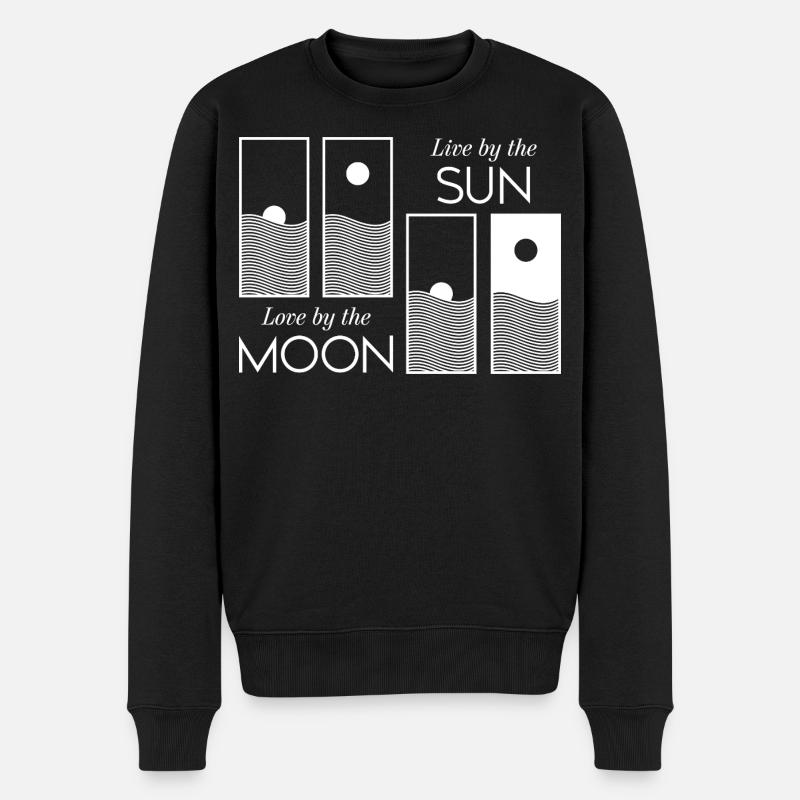 Sonnenaufgang / Sonnenuntergang - Männer Premium Bio Pullover - Schwarz