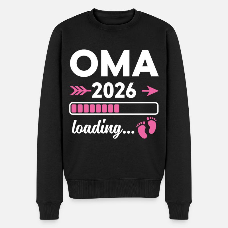 Oma 2026 Loading - Männer Premium Bio Pullover - Schwarz