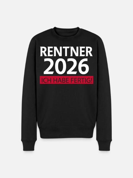 Pensioner 2026 Retirement Funny - Men's Premium Organic Jumper - black