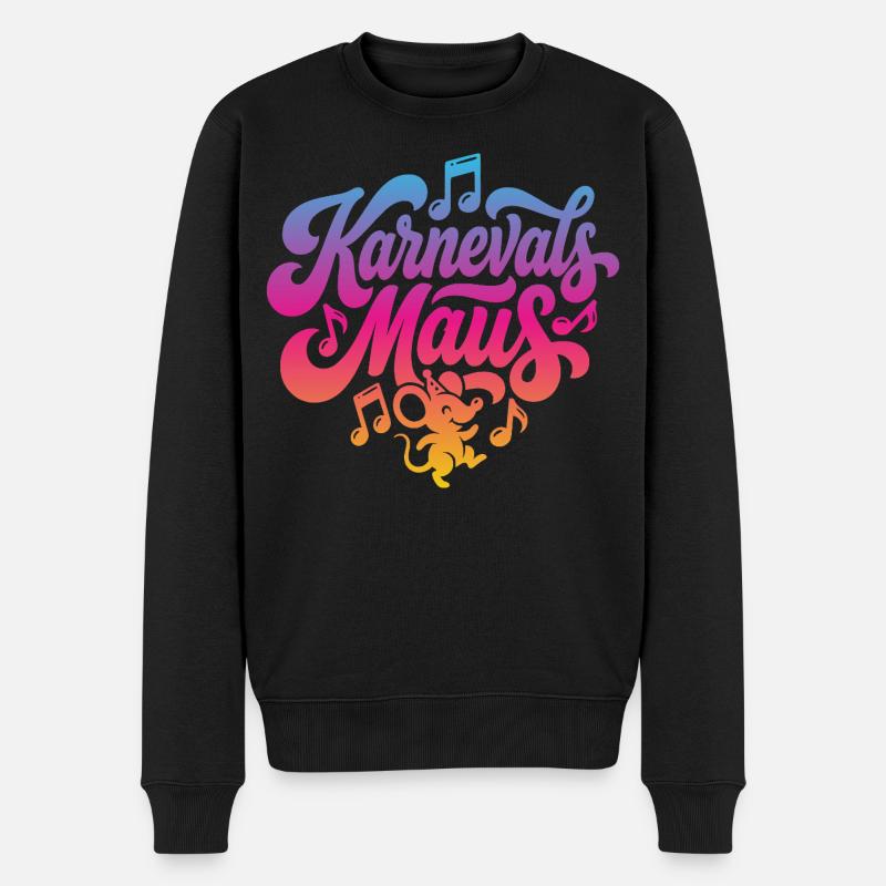 Karnevals Maus Karnevalsmaus Karneval Party Kostüm - Männer Premium Bio Pullover - Schwarz