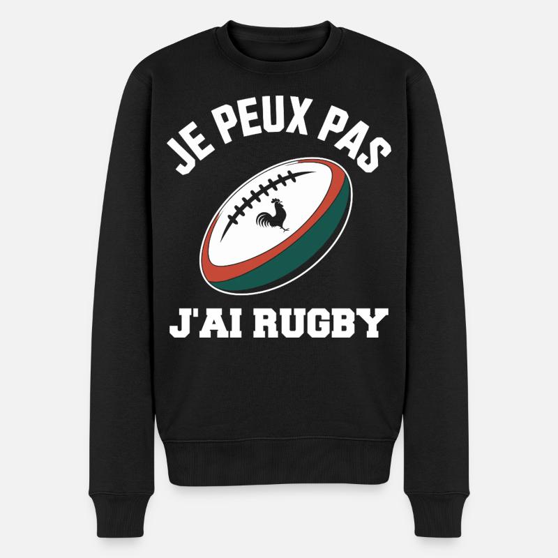 Je Peux Pas J'ai Rugby - Pull Premium bio Homme - noir