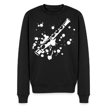 Art de rue à flûte - Pull Premium bio Homme - noir - Devant - Nico (187cm)