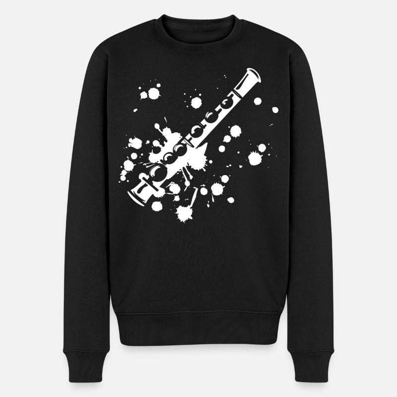 Art de rue à flûte - Pull Premium bio Homme - noir