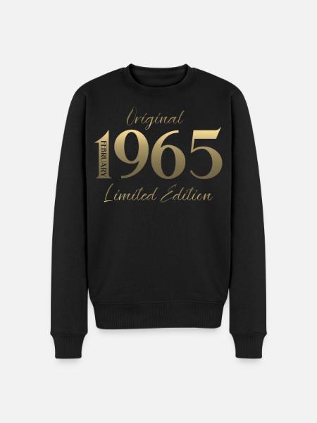61e anniversaire février 1965 Millésime - Pull Premium bio Homme - noir