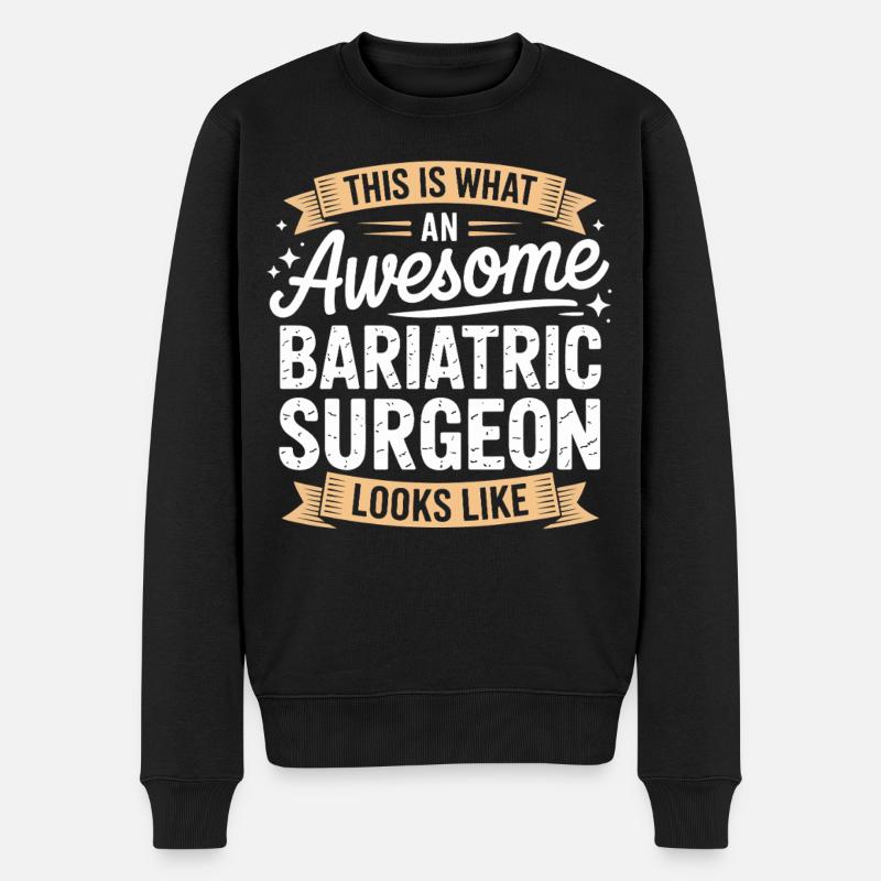 Bariatrischer Chirurg Look – Awesome - Männer Premium Bio Pullover - Schwarz