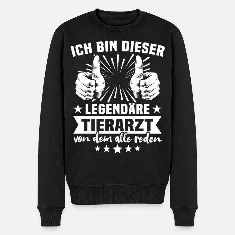 Tierarzt Legende - Männer Premium Bio Pullover - Schwarz