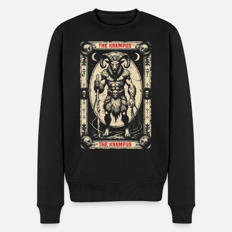 Les créatures mythologiques de Krampus - Pull Premium bio Homme - noir