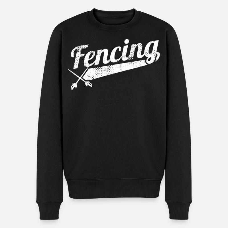 Fechten - Männer Premium Bio Pullover - Schwarz