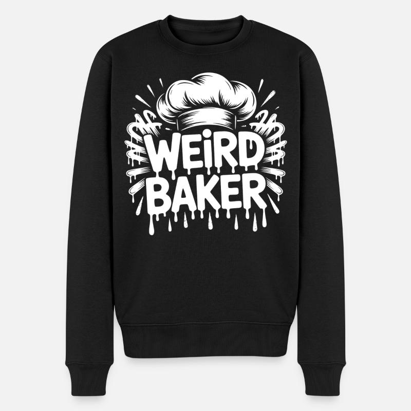 Weird Baker - Männer Premium Bio Pullover - Schwarz