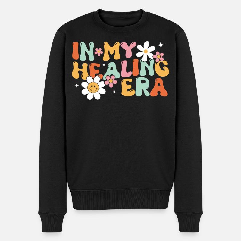 In My Healing Era - Männer Premium Bio Pullover - Schwarz