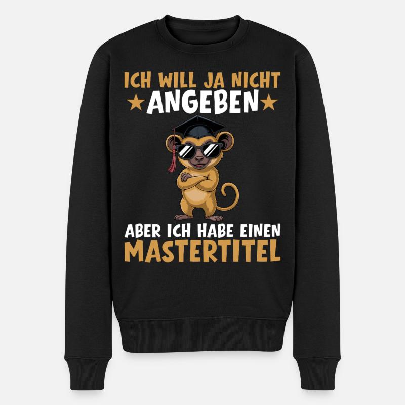 Master's degree passed Master's examination - Men's Premium Organic Jumper - black