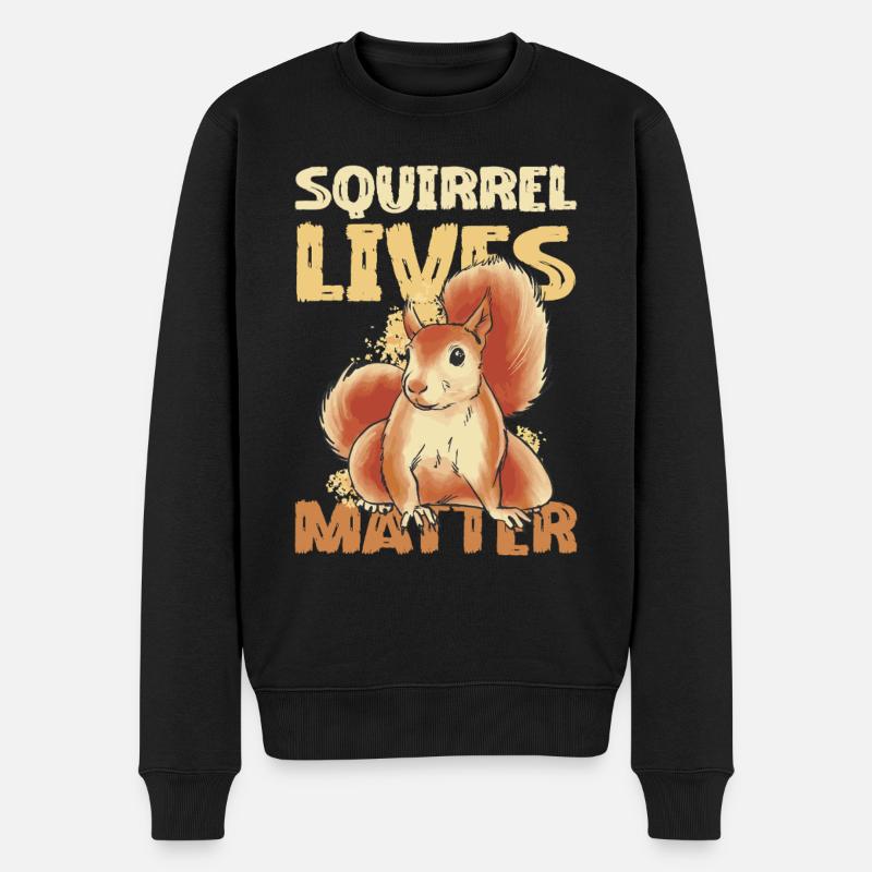 Squirrel Lives Matter Illustration - Pull Premium bio Homme - noir
