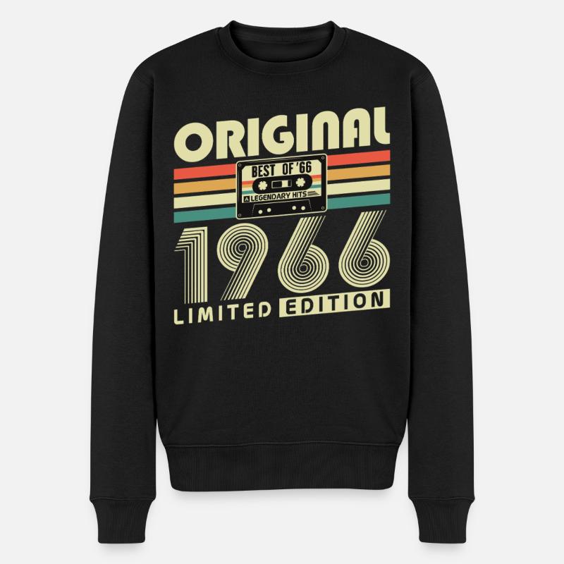 Original 1966 Jahrgang Vintage Geburtstag Retro - Männer Premium Bio Pullover - Schwarz