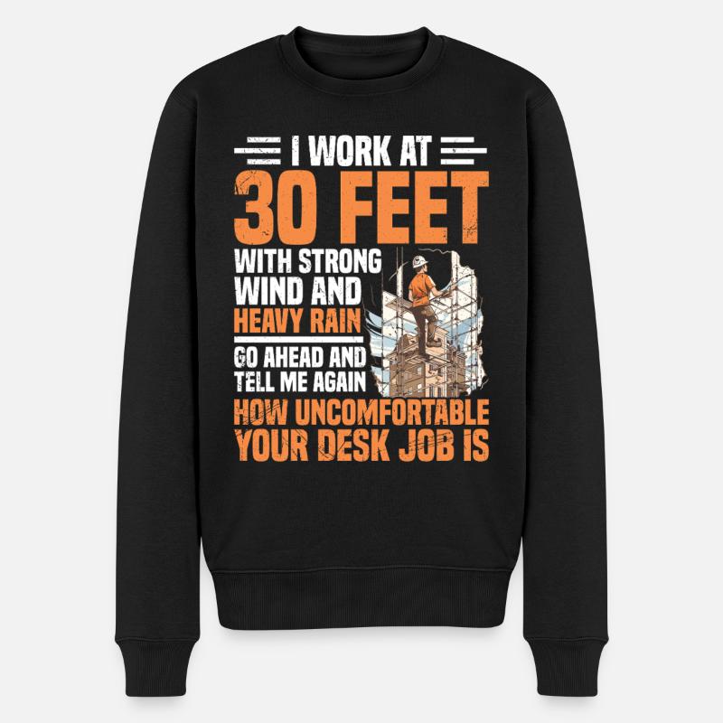 Gerüstbauteam Gerüstbauteam - Männer Premium Bio Pullover - Schwarz