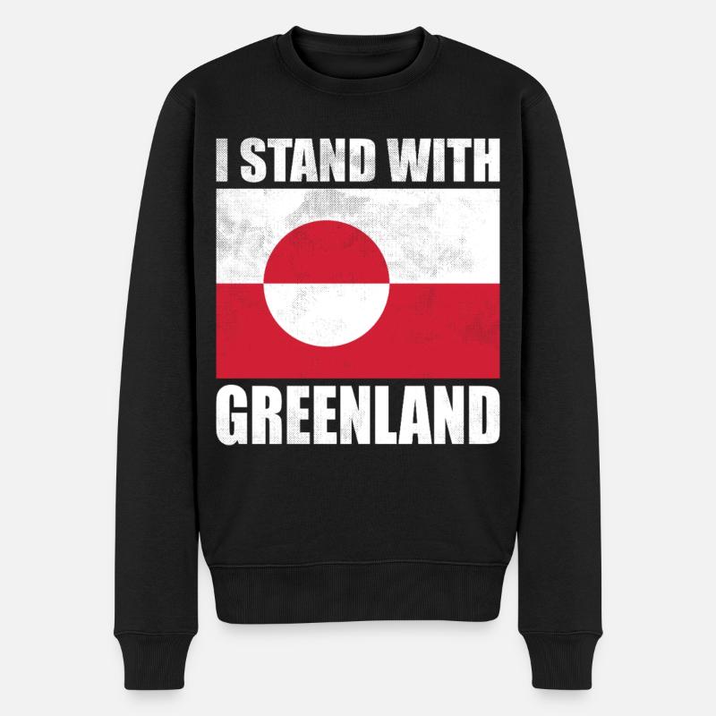 Je soutiens le Groenland - Pull Premium bio Homme - noir