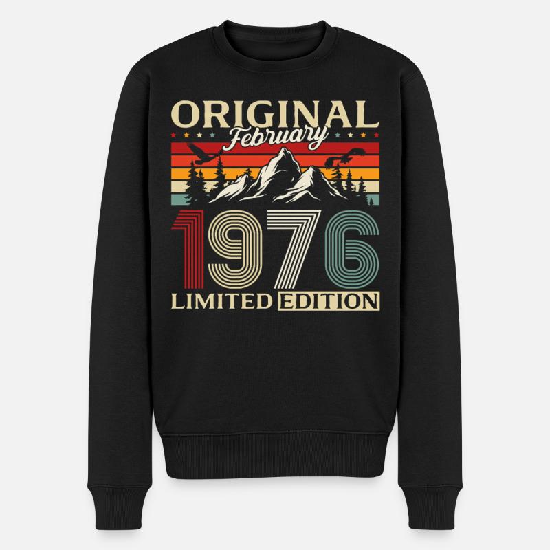 50e anniversaire février 1976 Millésime - Pull Premium bio Homme - noir