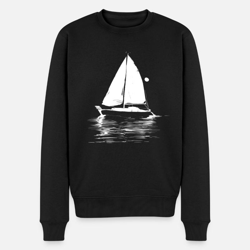 Graphismes de voiliers - Pull Premium bio Homme - noir