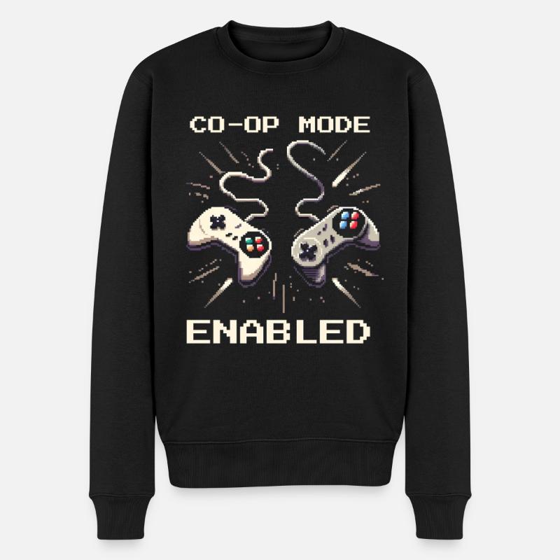 Co-Op Modus aktiv | Teamarbeit Sozialarbeit - Männer Premium Bio Pullover - Schwarz