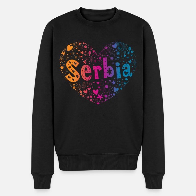 Serbie - Pull Premium bio Homme - noir