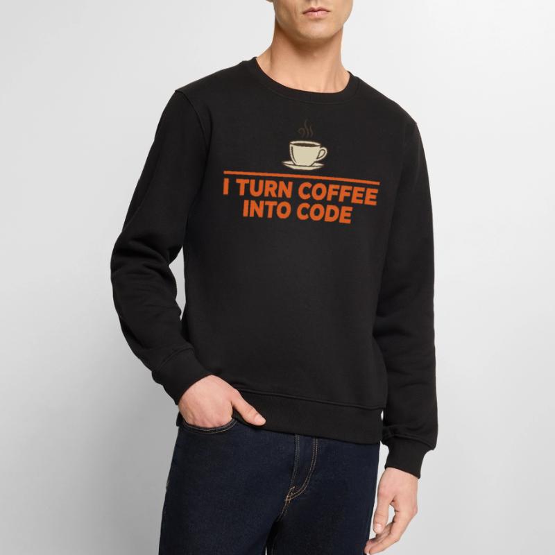I Turn Coffee Into Code – Programmierer Retro Männer Premium Bio Pullover