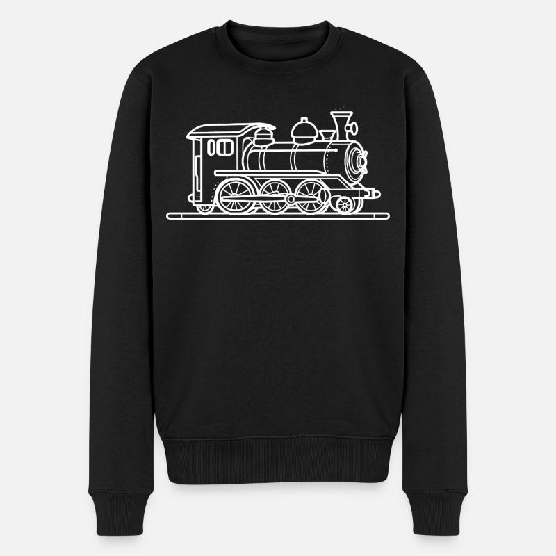Dessin ferroviaire - Pull Premium bio Homme - noir