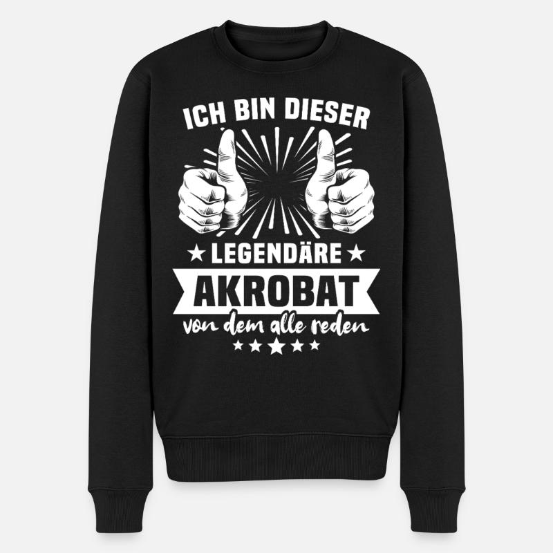 Akrobat Legende - Männer Premium Bio Pullover - Schwarz