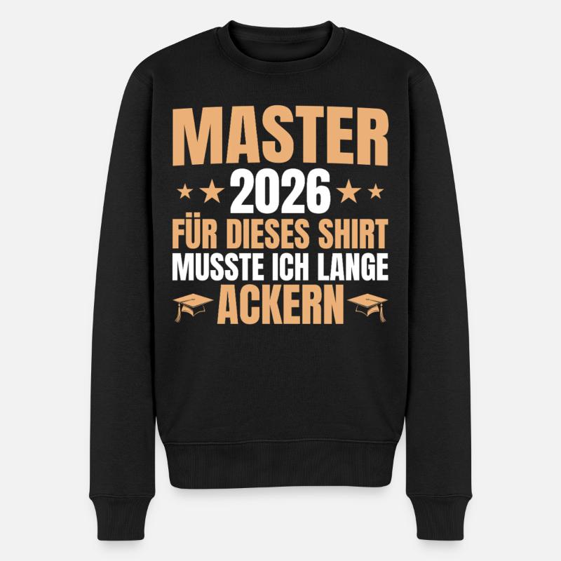 Master 2026 Lange Ackern - Mastertitel - Männer Premium Bio Pullover - Schwarz