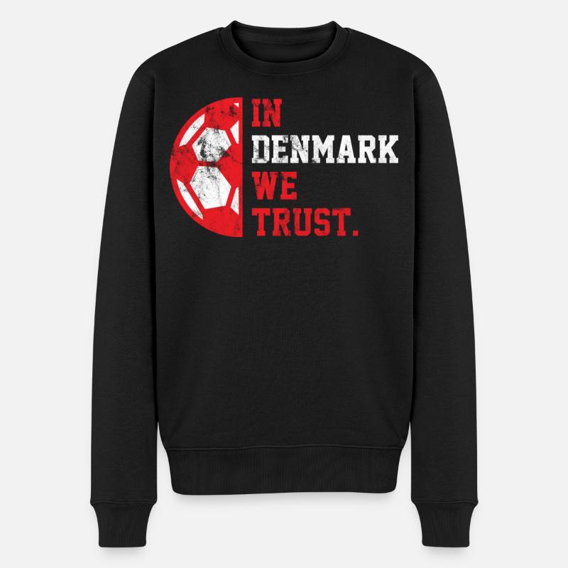In Denmark we trust - Männer Premium Bio Pullover - Schwarz