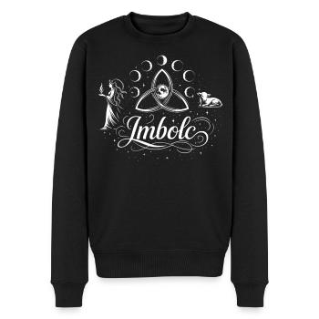 Festival des Bougies d’Imbolc avec Brigid, Lamb et Moon - Pull Premium bio Homme - noir - Devant - Nico (187cm)