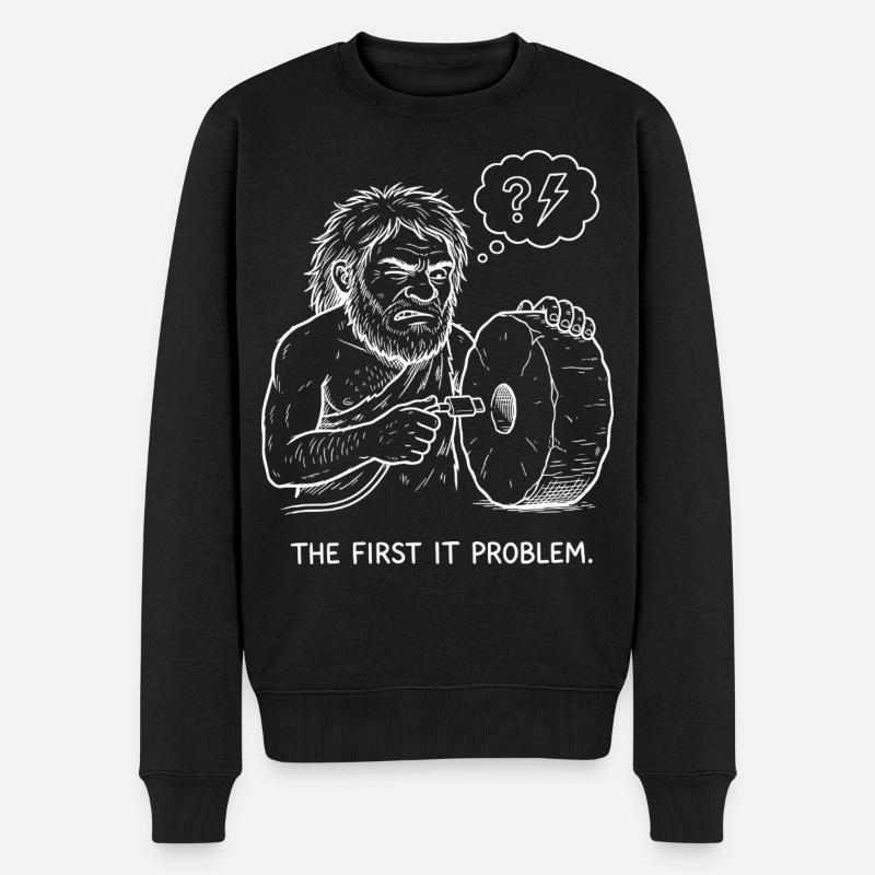 The First IT Problem - Men's Premium Organic Jumper - black