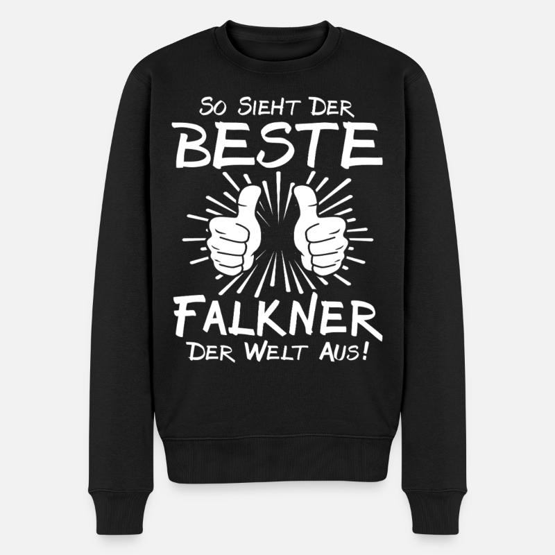 Bester Falkner - Männer Premium Bio Pullover - Schwarz