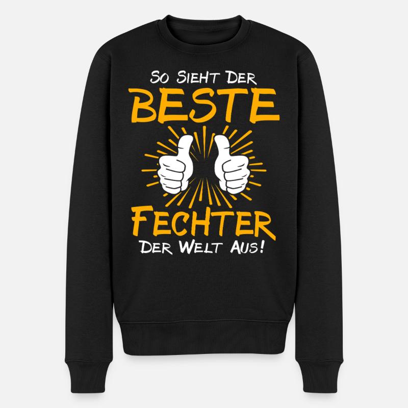 Fechter Geschenkidee - Männer Premium Bio Pullover - Schwarz