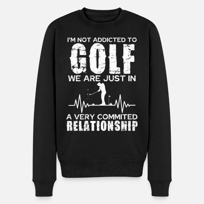 Golf Relationship: Committed Passion - Men's Premium Organic Jumper - black