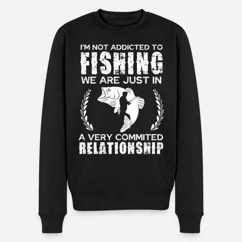 Marié à la pêche - Dire - Pull Premium bio Homme - noir