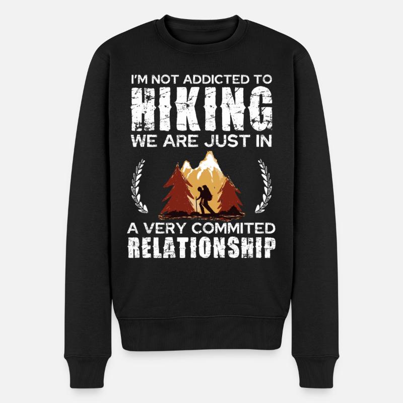 Hiking Commitment Tee Design - Men's Premium Organic Jumper - black
