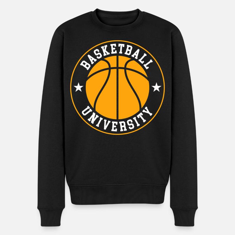 Basketball-Universitätswappen - Männer Premium Bio Pullover - Schwarz