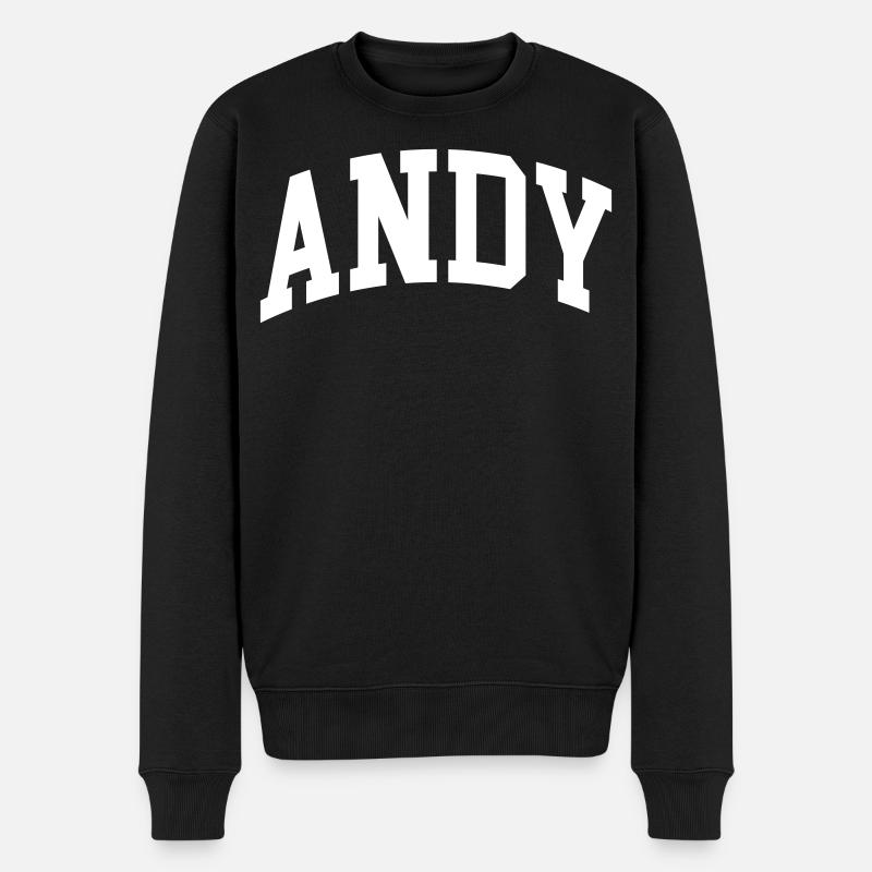 Andy - Männer Premium Bio Pullover - Schwarz